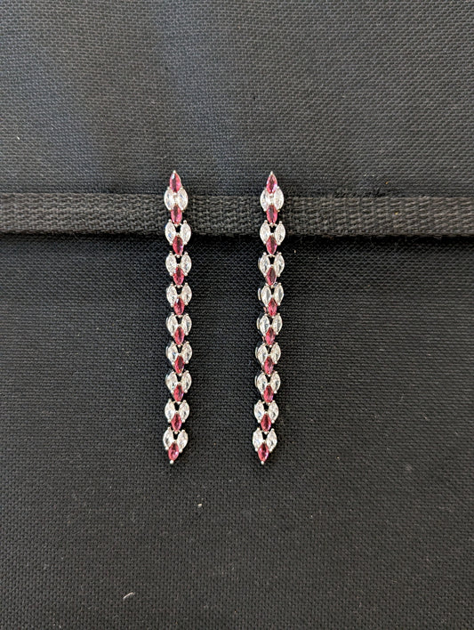 Unique CZ long Dangle Earrings - Simpliful