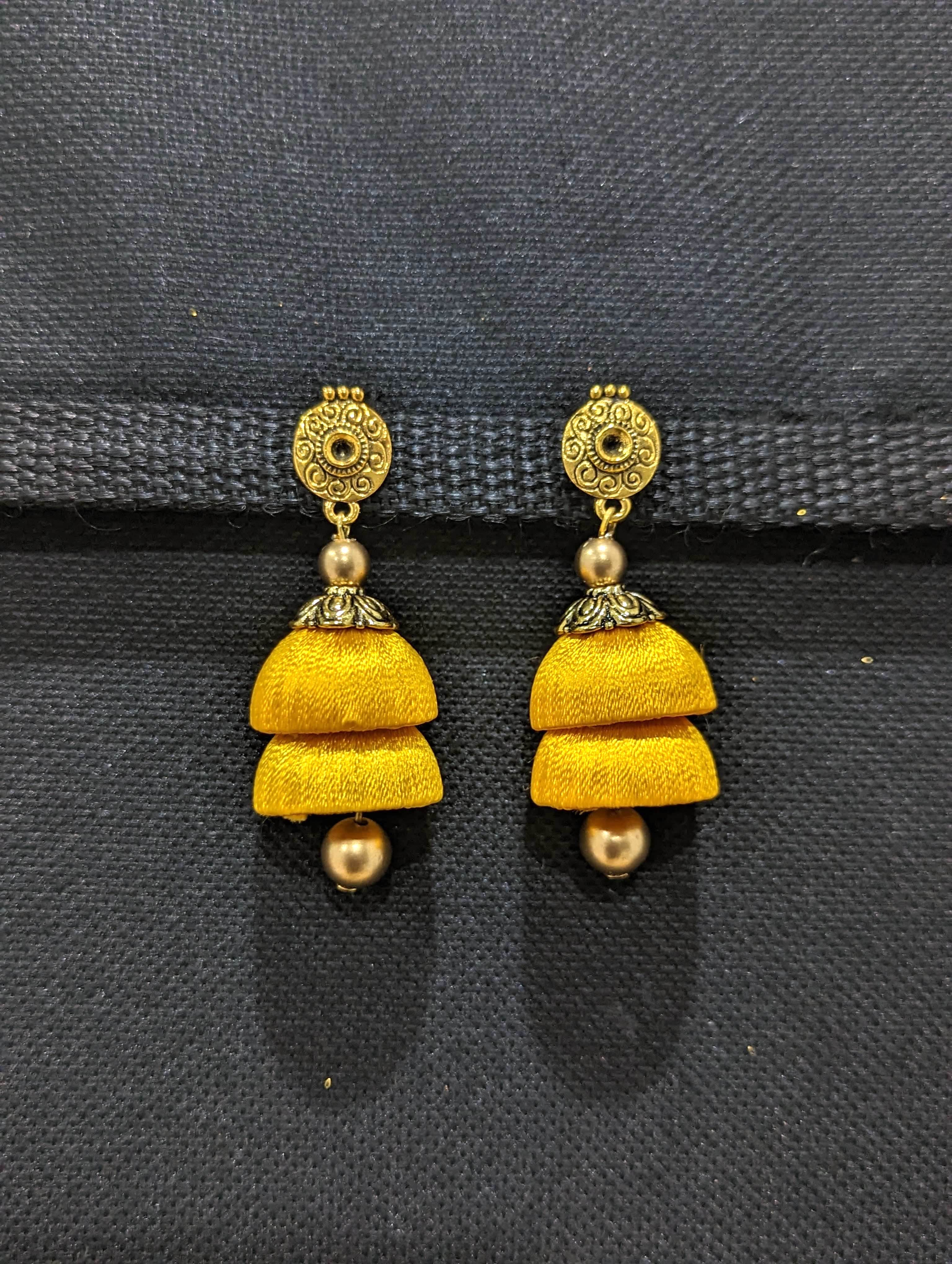 Murano Earrings | Yellow Daisy spiral earrings