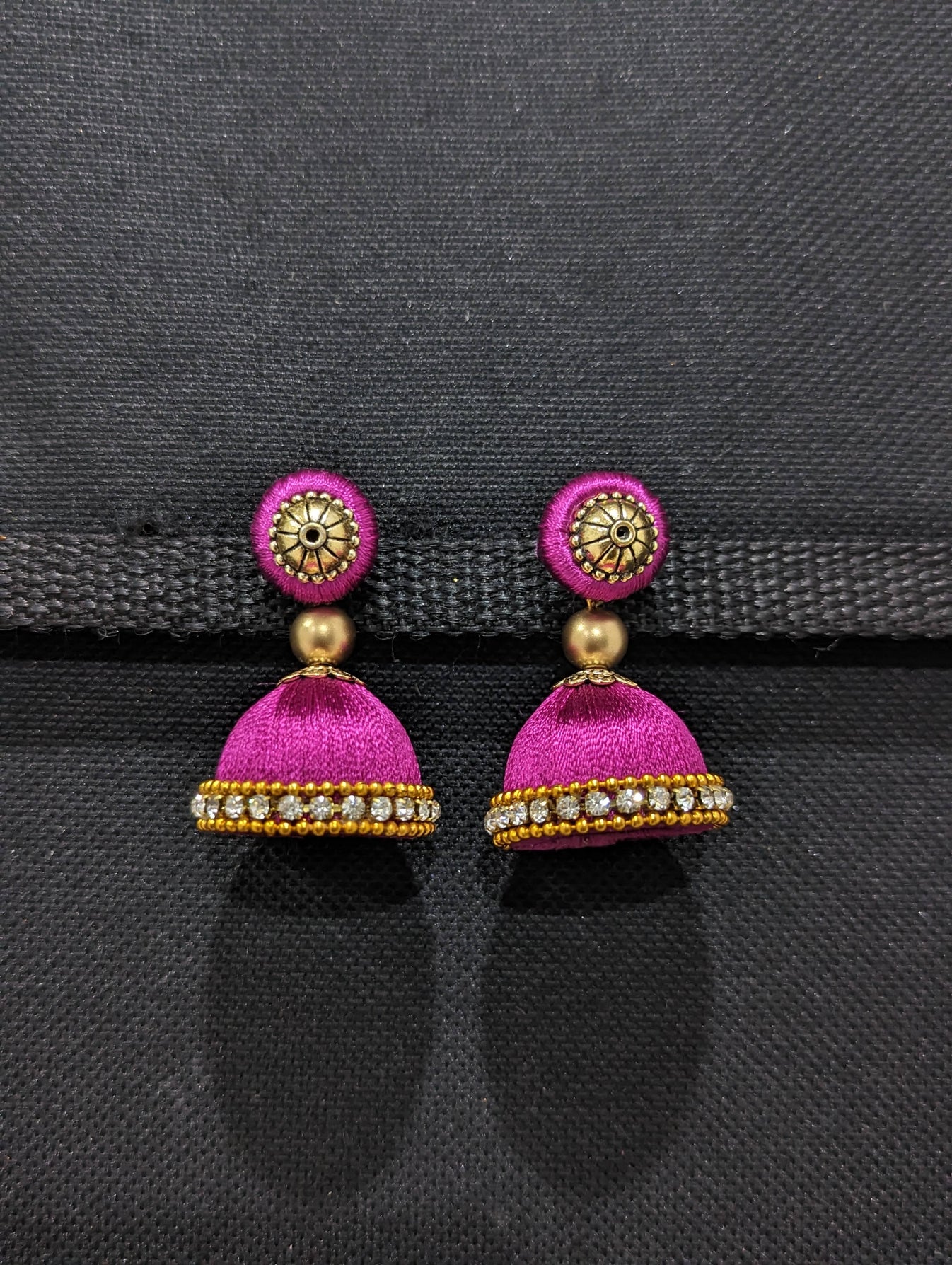 Silk Thread Jhumka Earrings - Medium size – Simpliful Jewelry