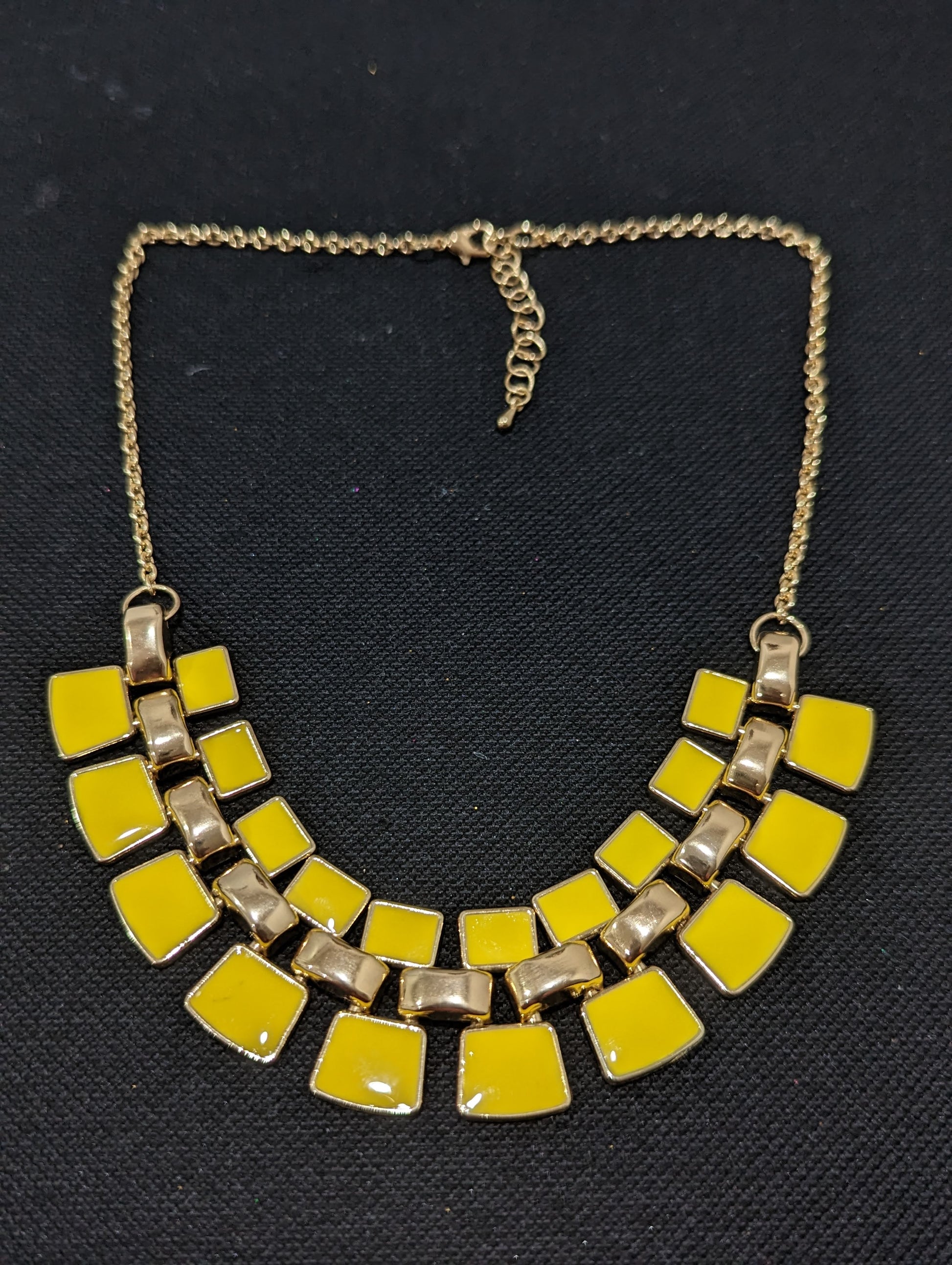 Yellow Enamel Fashion Necklace - Simpliful