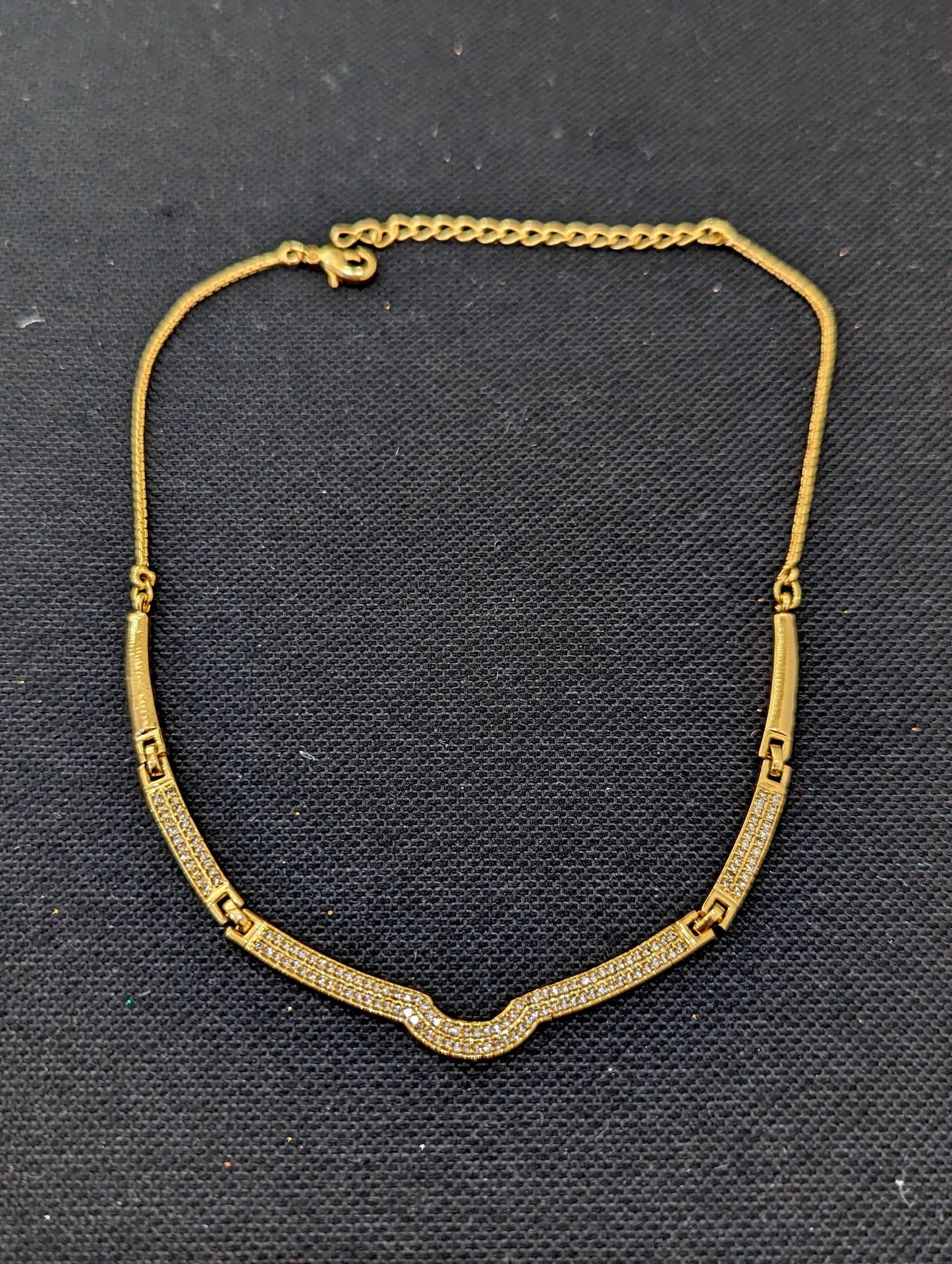 One gram gold plated CZ Choker necklace - 3 designs