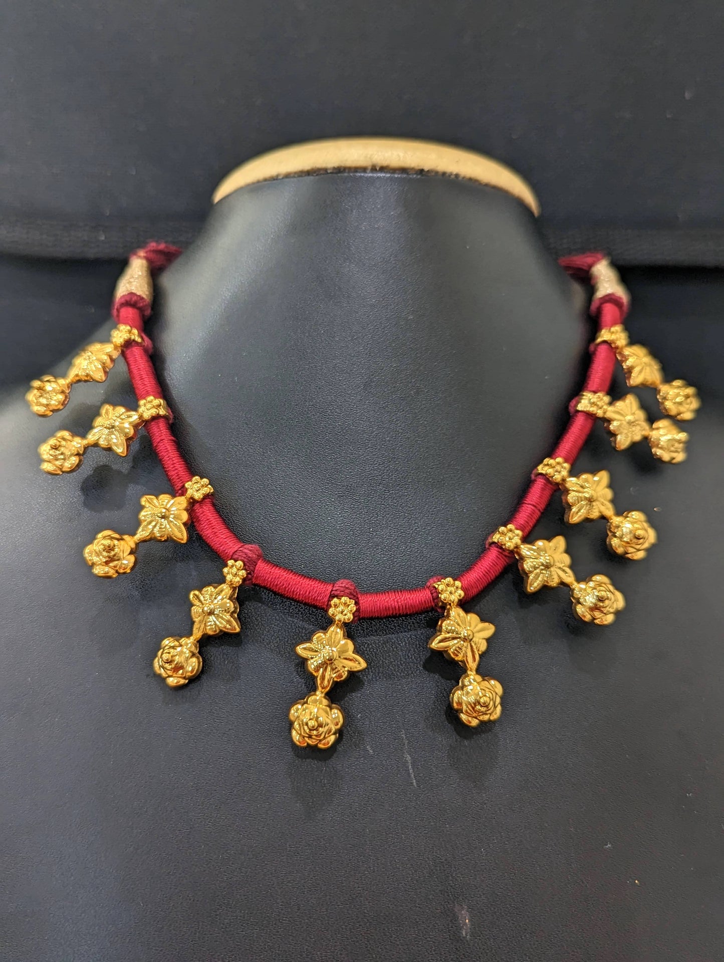 Dori thread gold plated charm Necklace - 3 designs