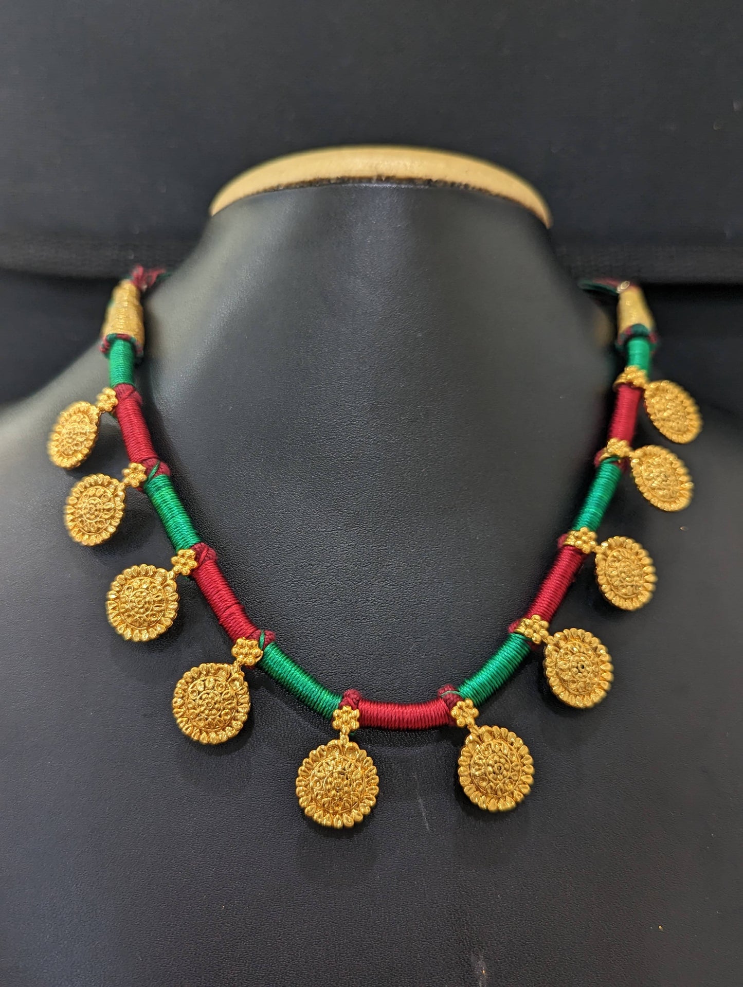 Dori thread gold plated charm Necklace - 3 designs
