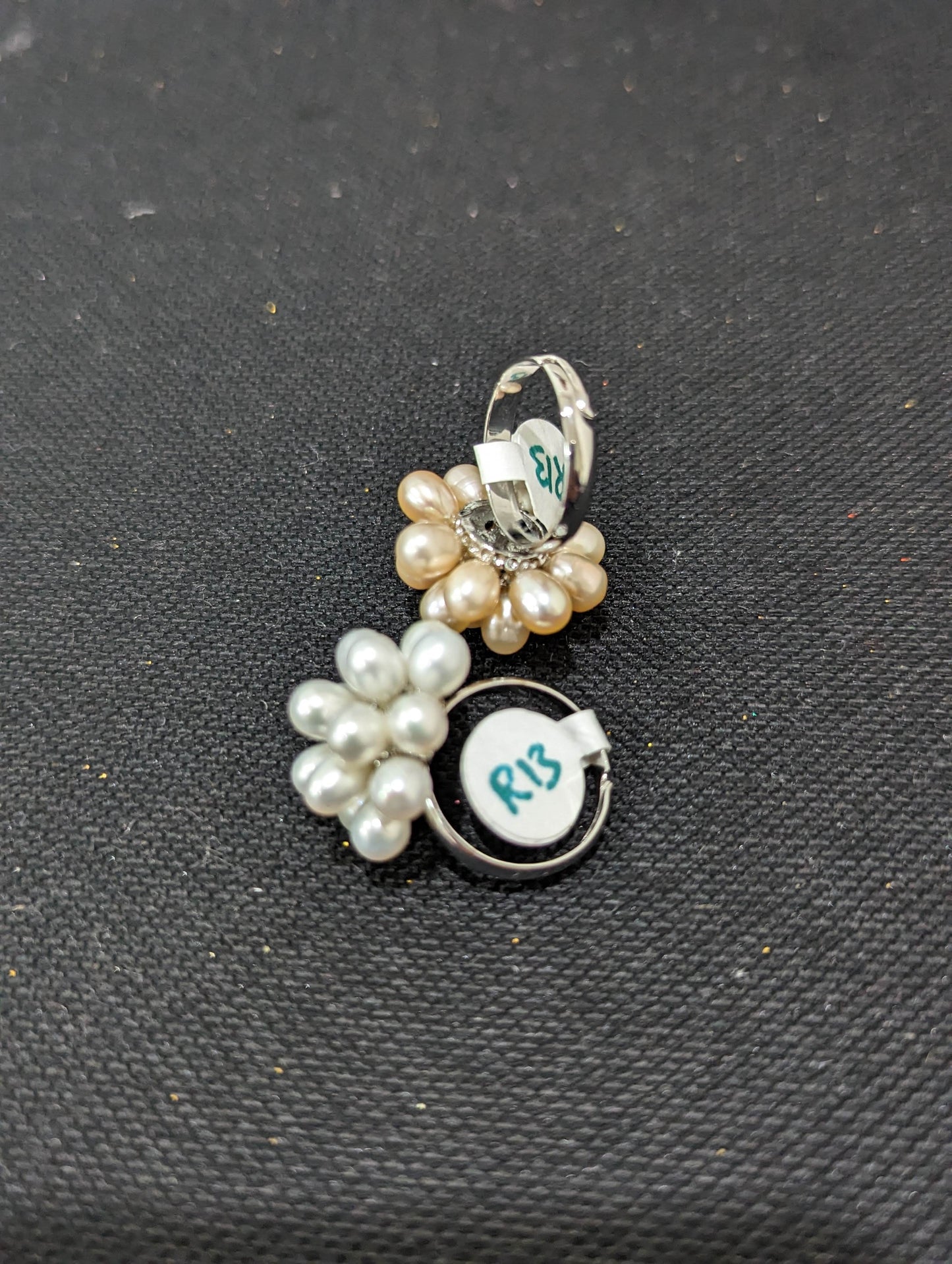 Natural pearl clustered adjustable Finger ring - Simpliful