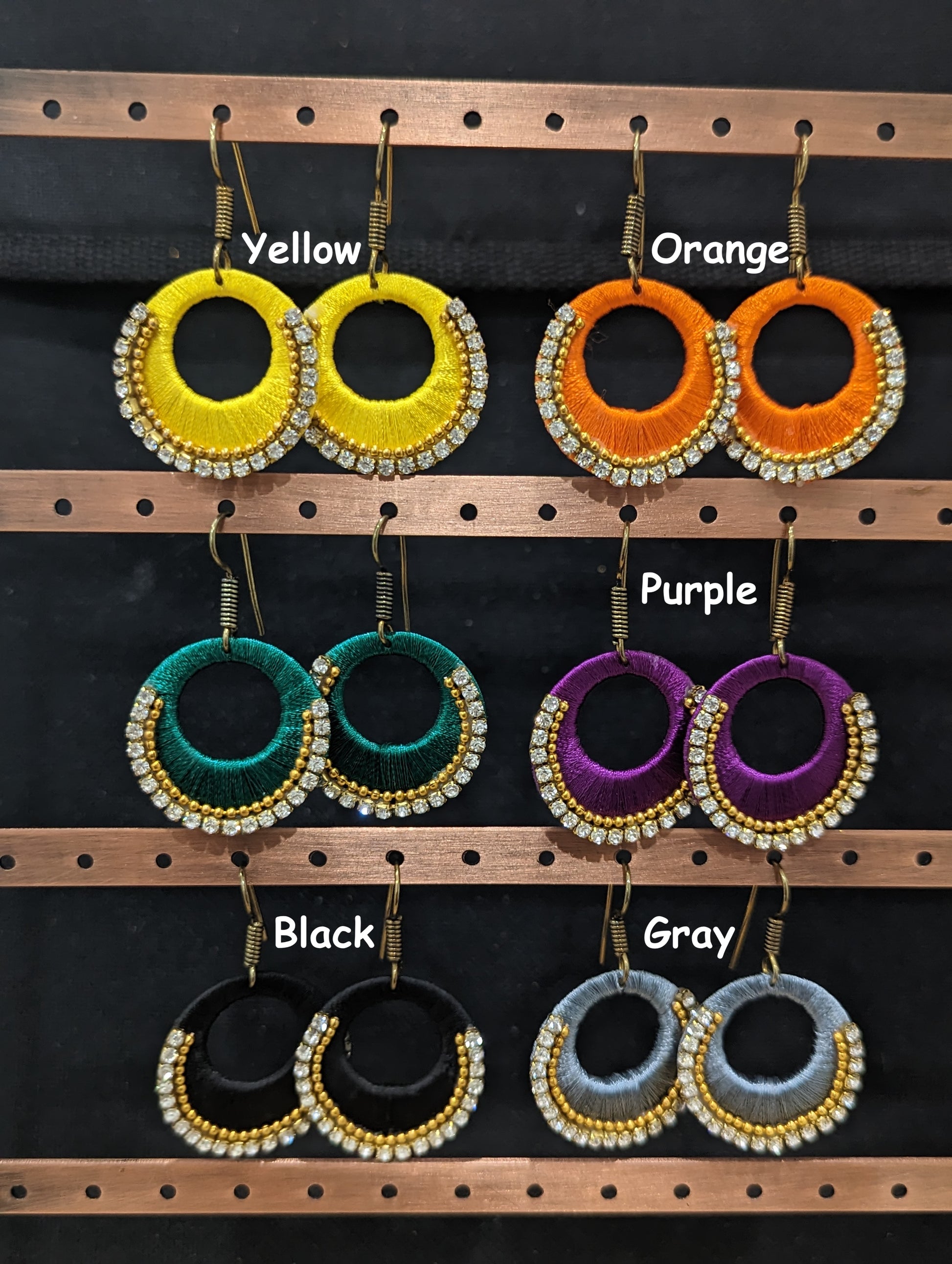 Silk thread Circle Chandbali Earrings – Simpliful Jewelry