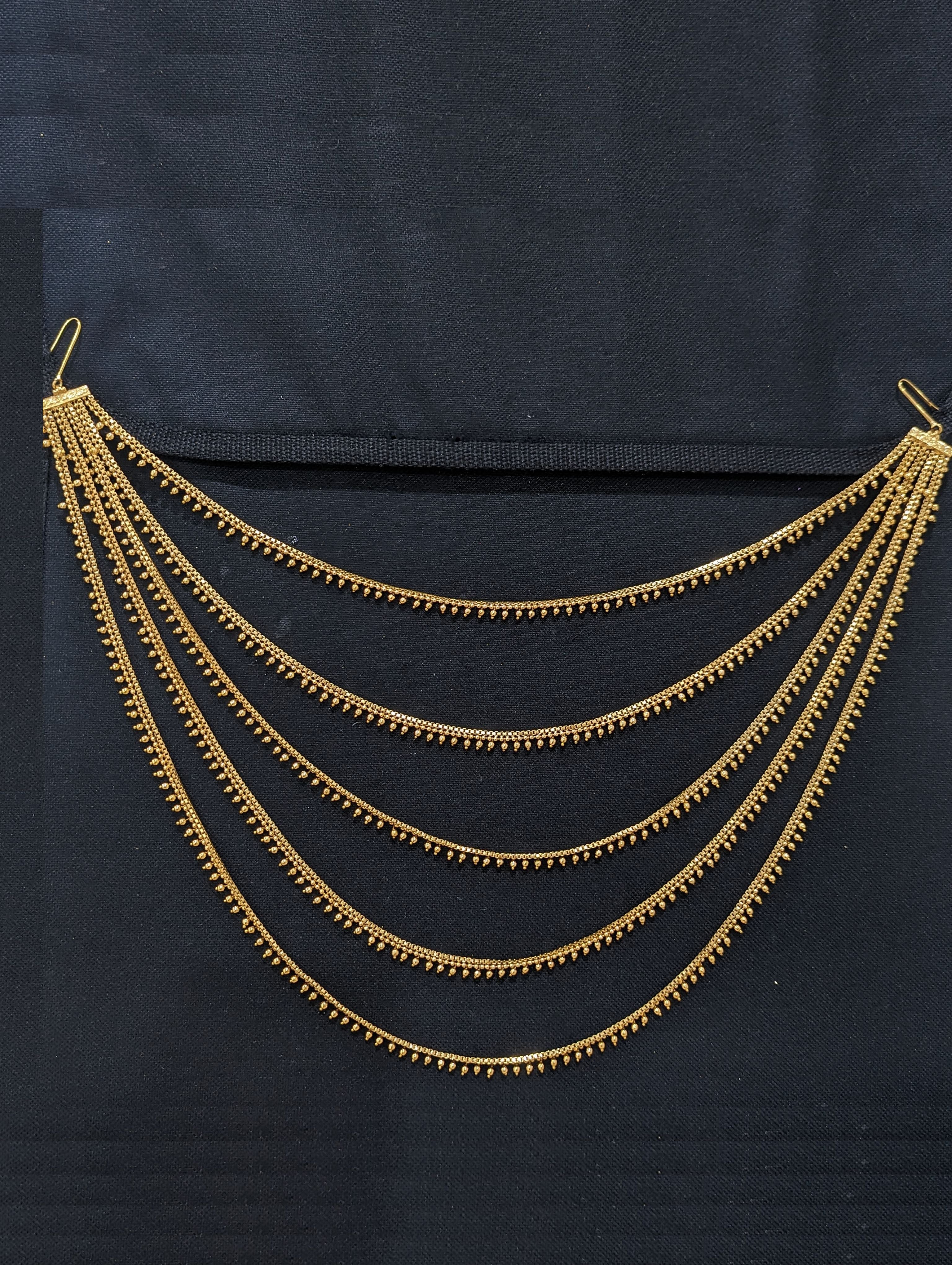 Fresh Vibes Oxidised Silver Kamarband Chain for Women Saree | Antique  Finish Metallic Waist Hip Belt | Kamarbandh Length 38 inches - Rawat Store