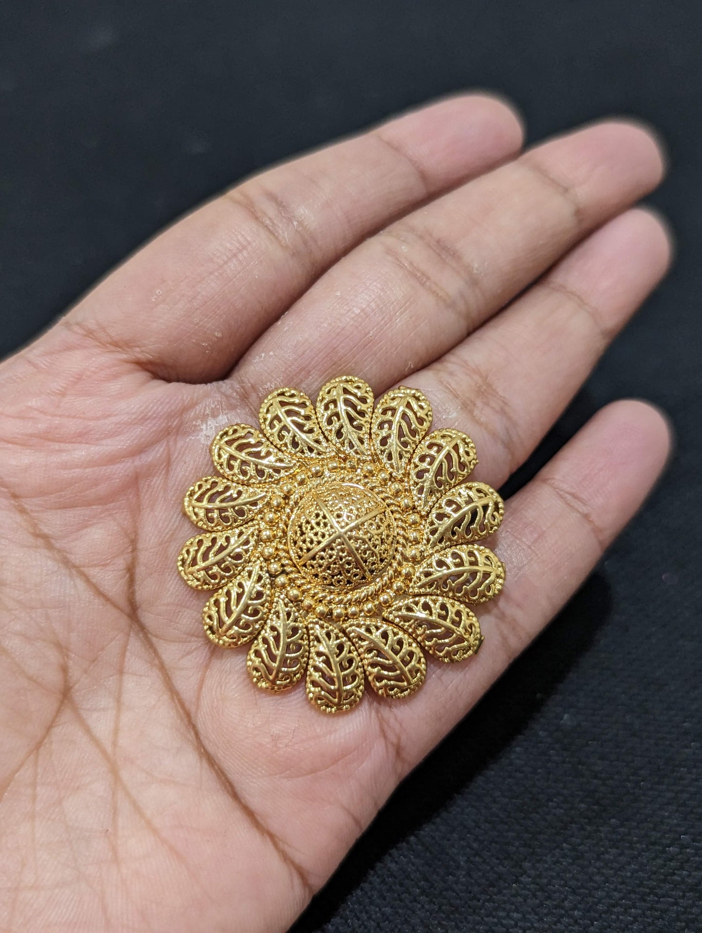 Mango design Gold plated adjustable Large Finger rings