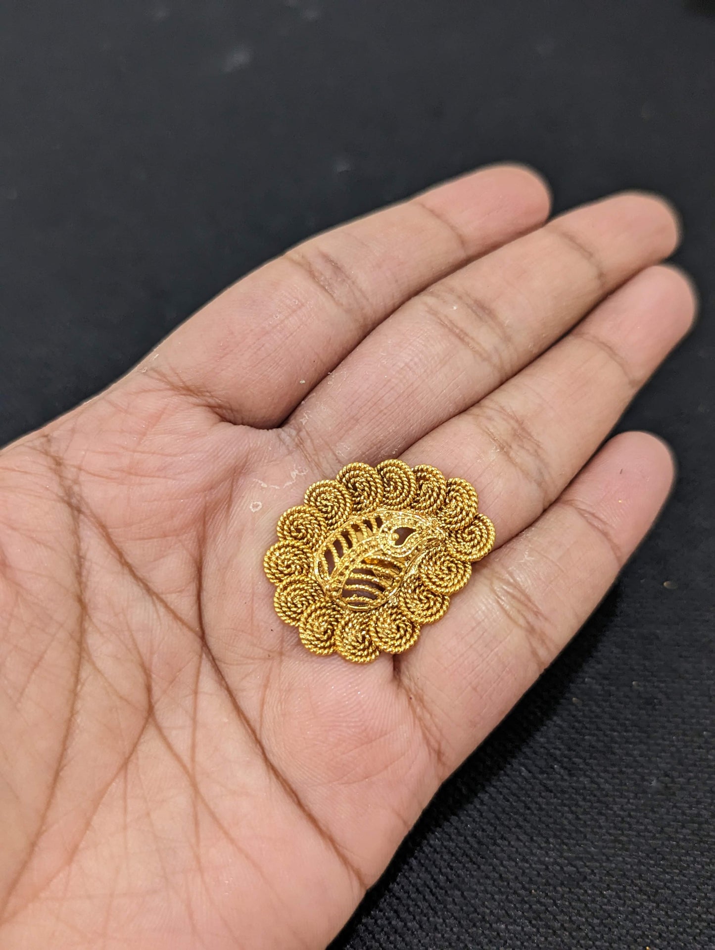 Mango design Gold plated adjustable Finger rings