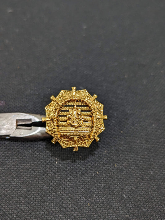 Lord Ganesh design Gold plated adjustable Finger rings