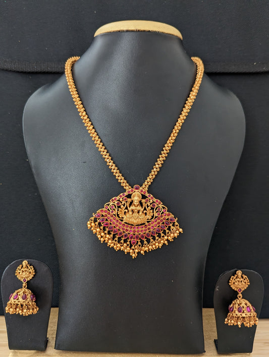 Goddess Lakshmi Pendant Chain set - Design 1