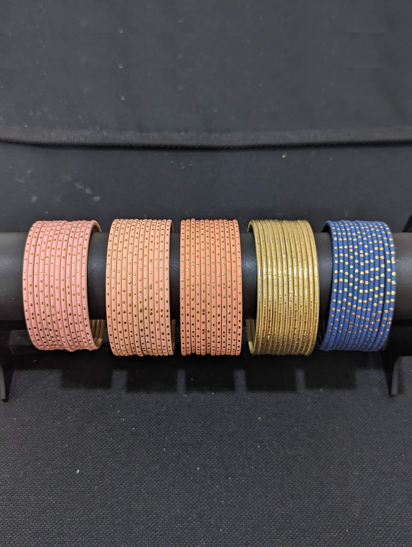 Colorful Thin Metal Bangles - 1 dozen - Design 1
