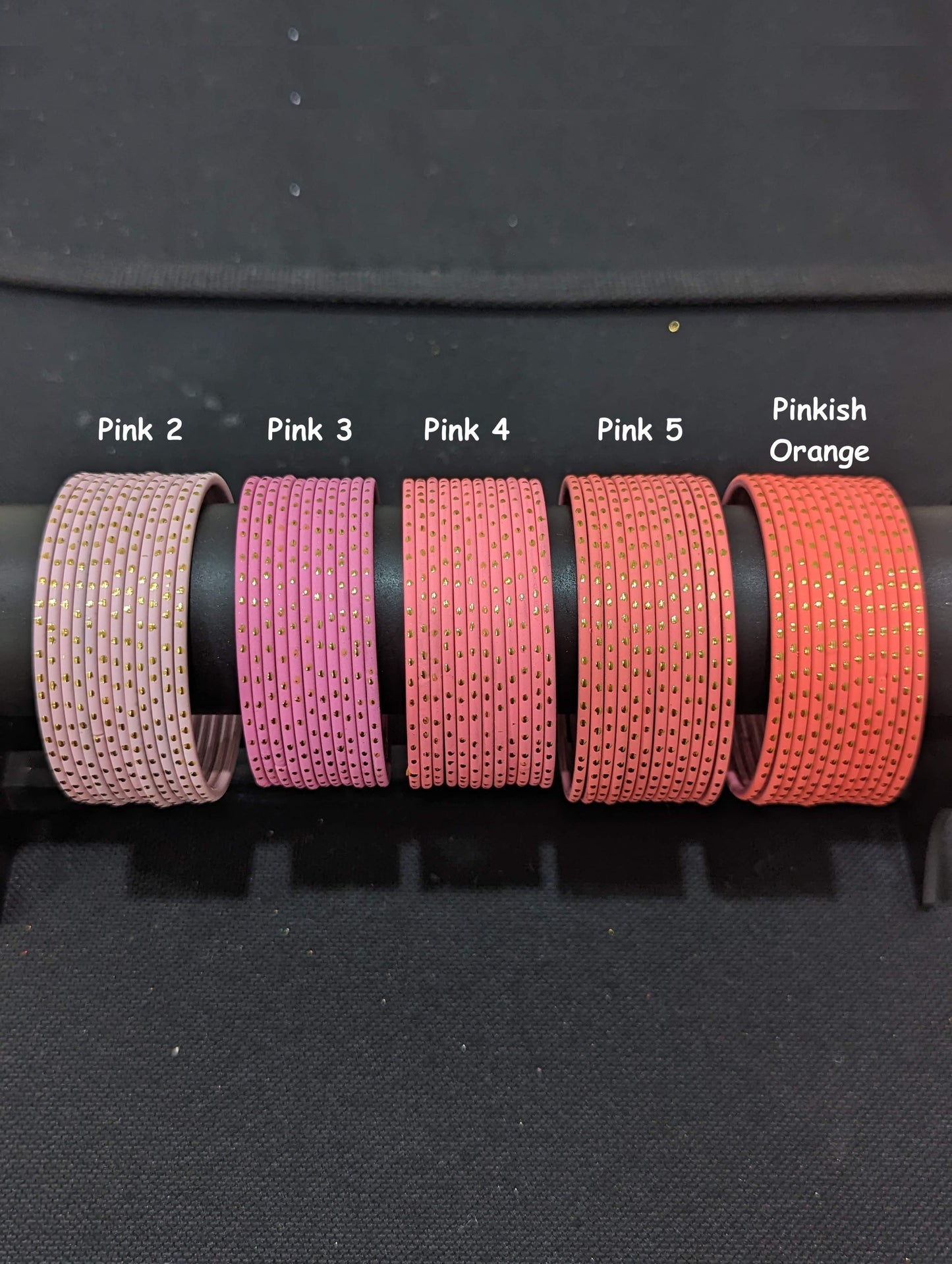 Colorful Thin Metal Bangles - 1 dozen - Design 1