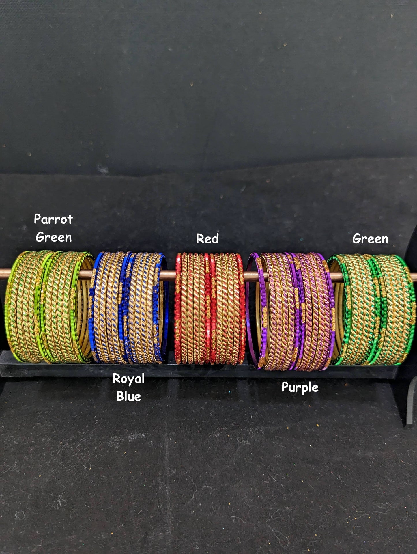 Colorful Thin Metal Bangles -1 dozen - Kids size