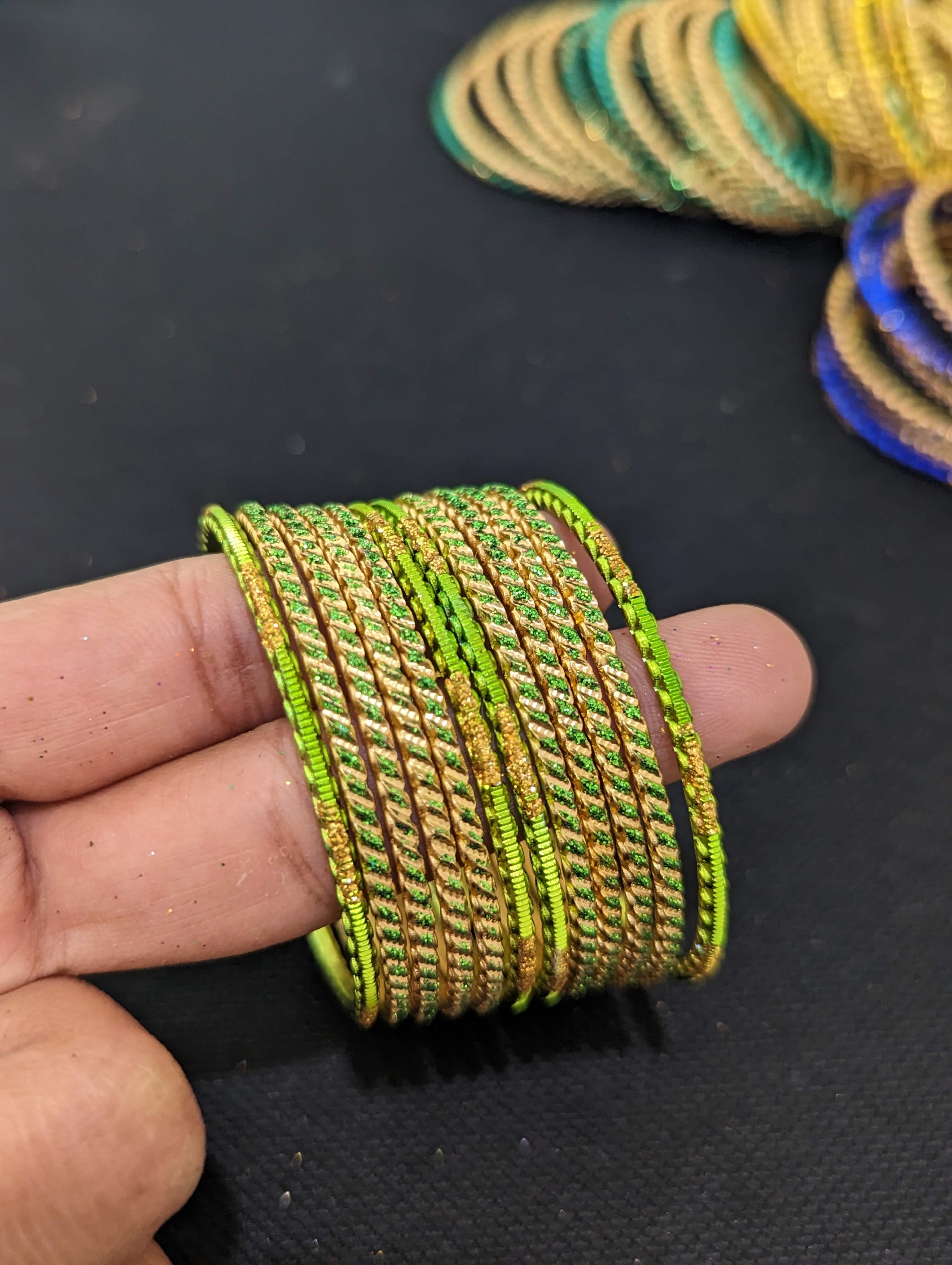 Wool hot sale thread bangles