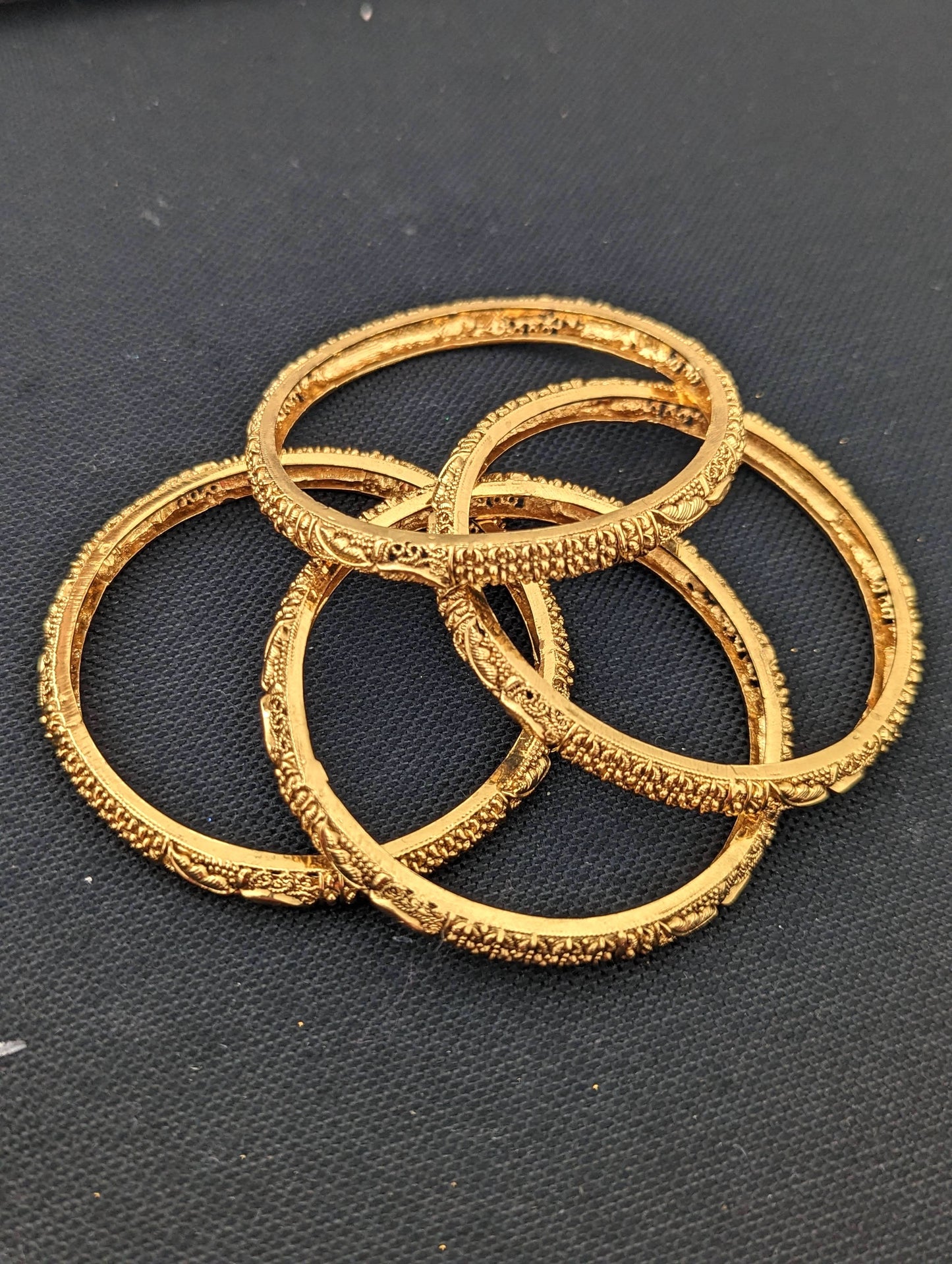 Gold plated Wing design Bangles - Set of 4