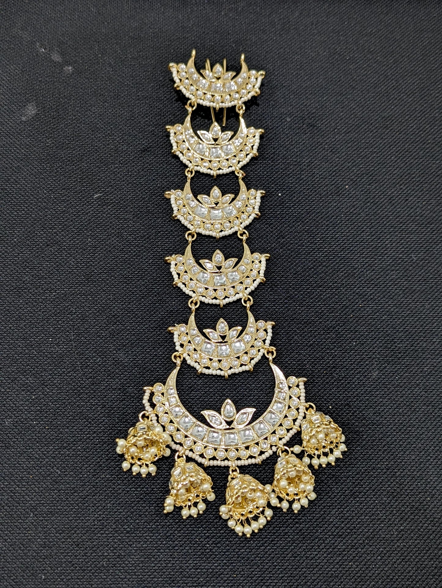 Kundan Hair Accessory for plaits - Design 4