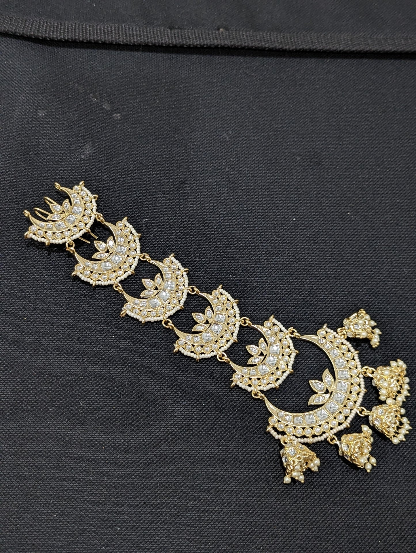 Kundan Hair Accessory for plaits - Design 4