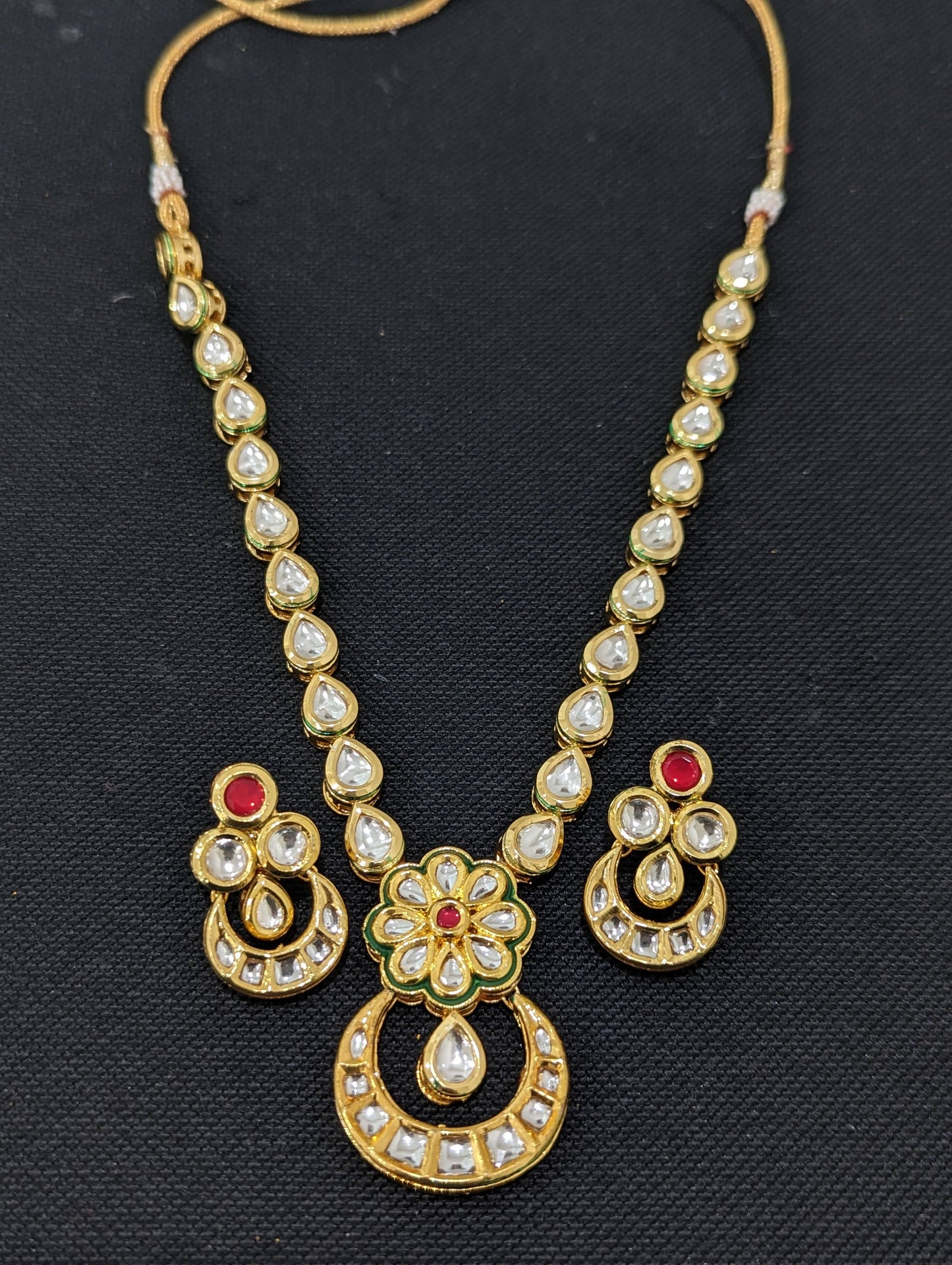 Kundan Choker Necklace and Chandbali Earrings set
