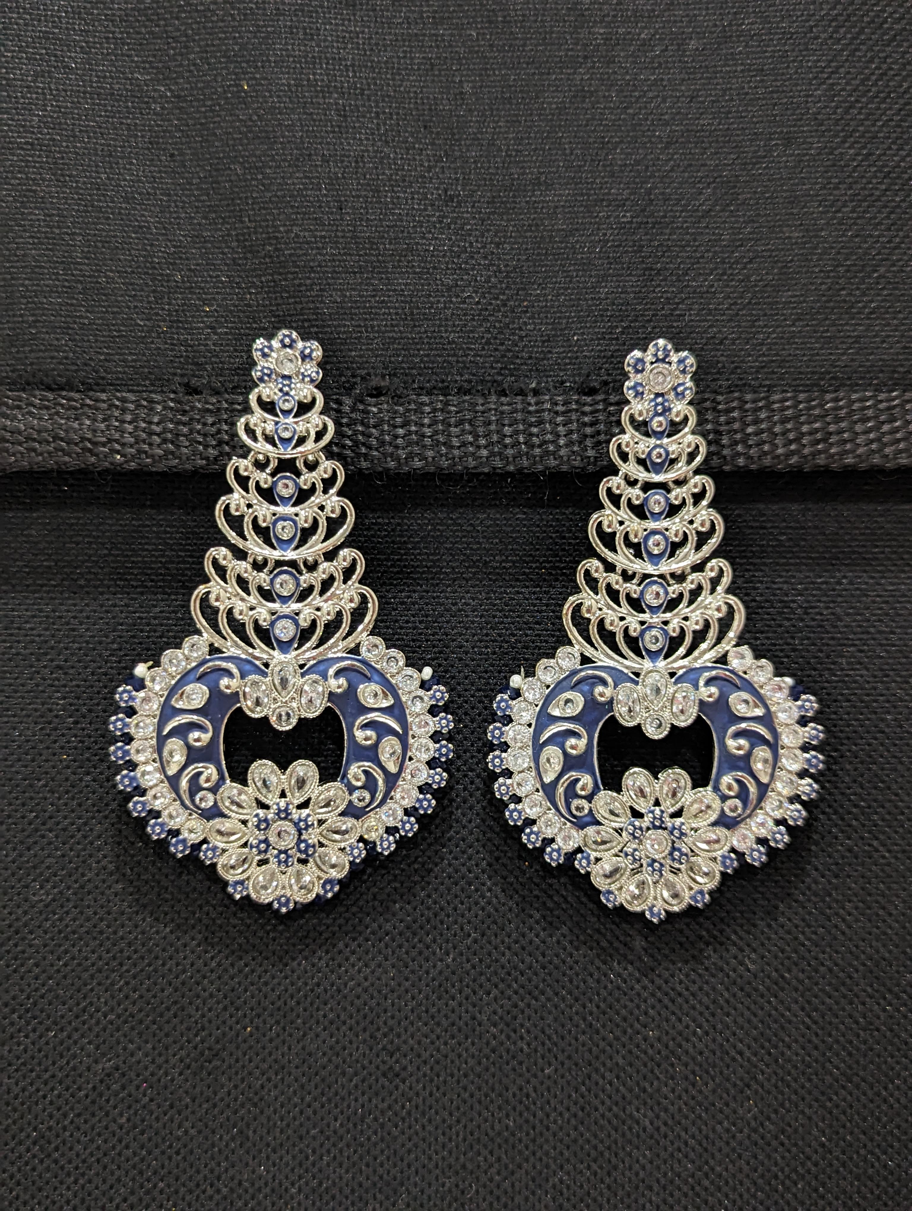 Crystal Chandbali Earrings - ADA – House Of Aarai