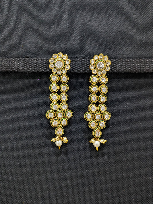 Shiny polki stone Designer earrings