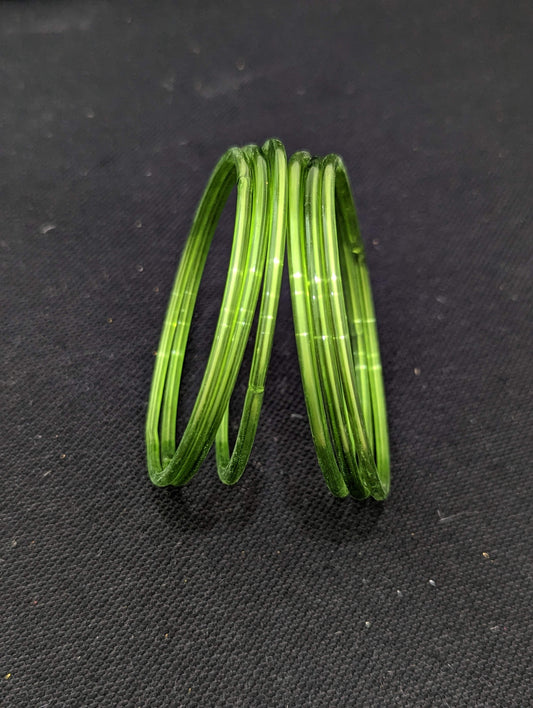 Plain Glass Bangles - Set of 6 bangles / Half dozen bangles - 2x8