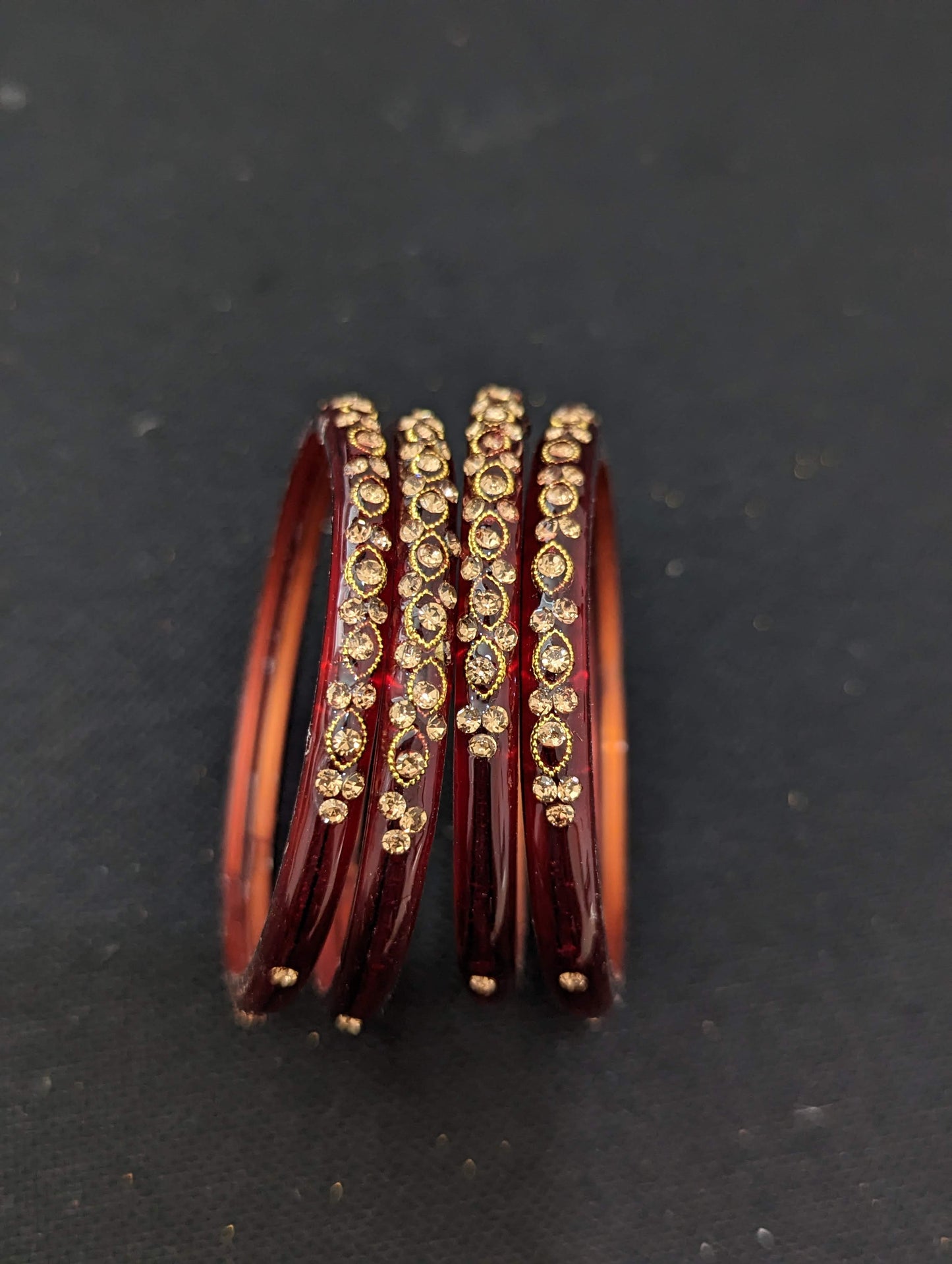D4 - Designer Glass Bangles - Set of 4 bangles