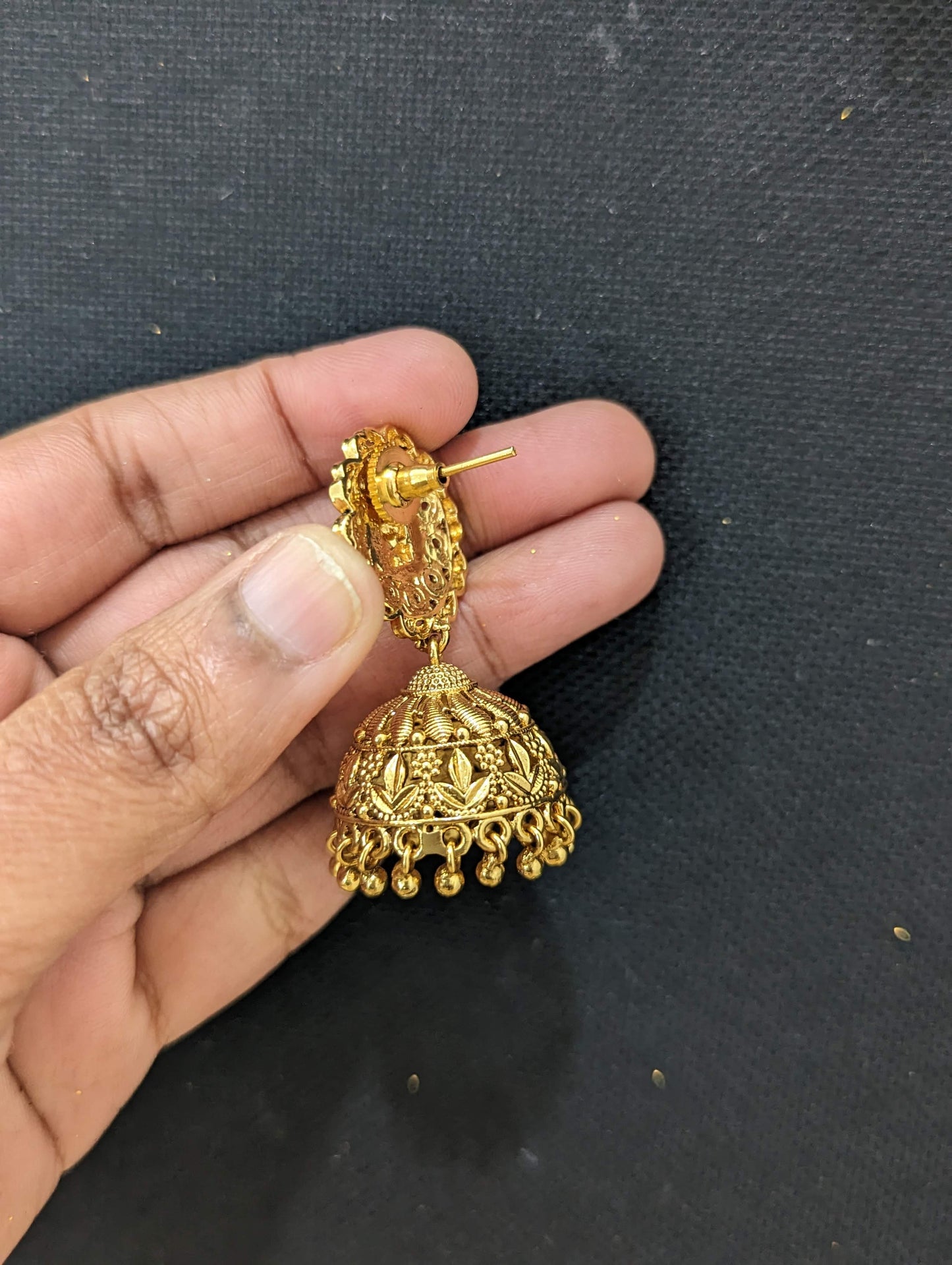Goddess Lakshmi Jhumka Earrings