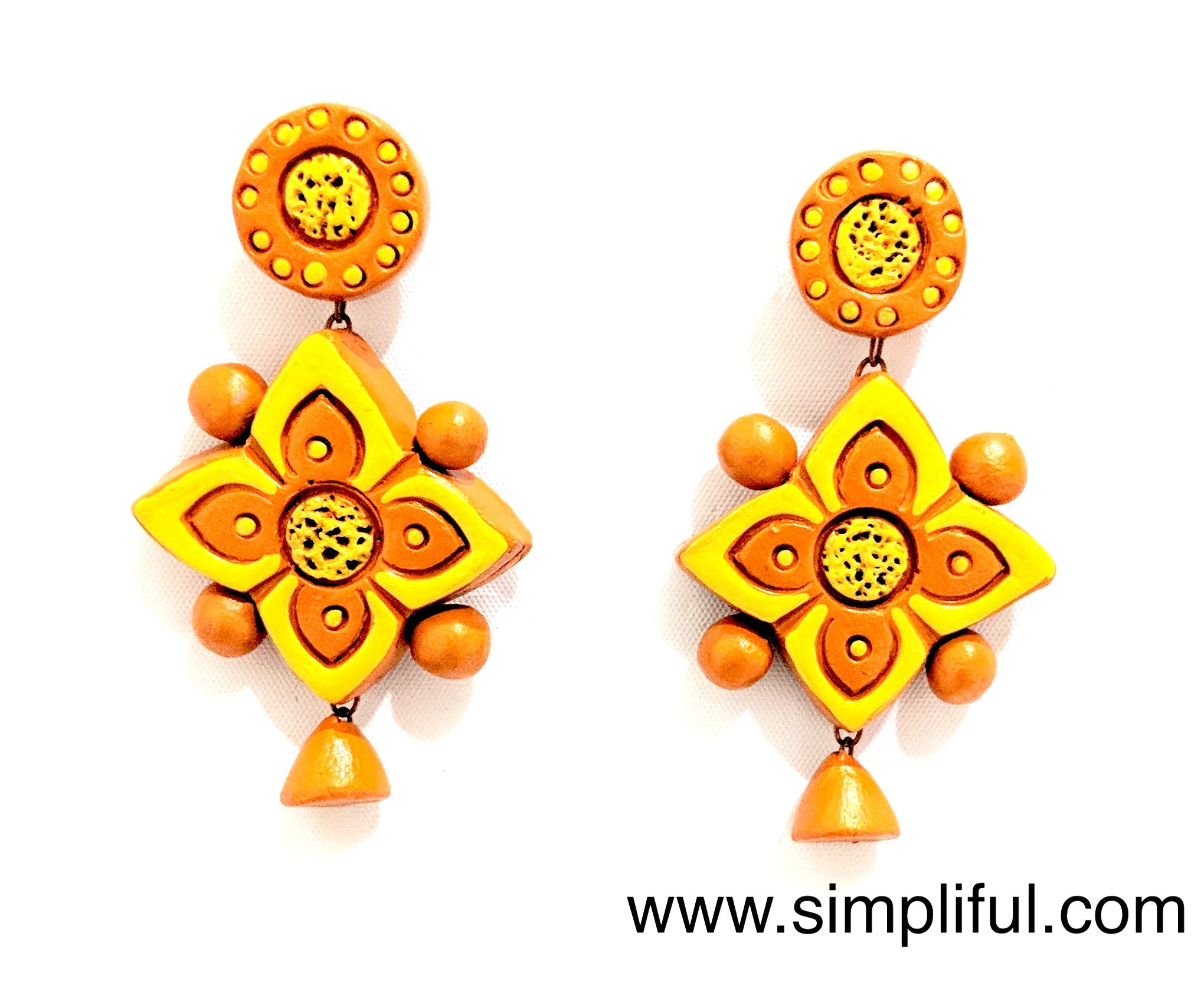 Terracotta Jhumkas Terracotta Earrings Small Jhumkas Handmade and  Hand-painted Earrings Perfect Gifts for Her Favors - Etsy