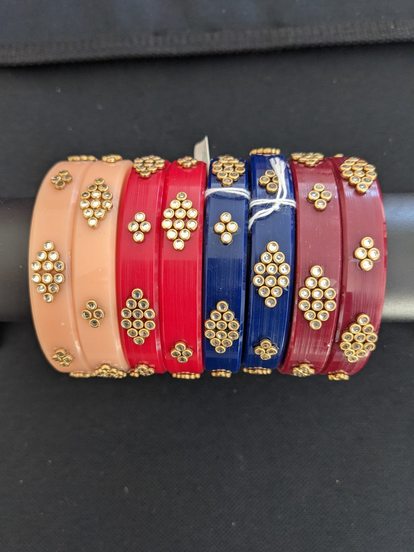 Plastic bangles with stone work