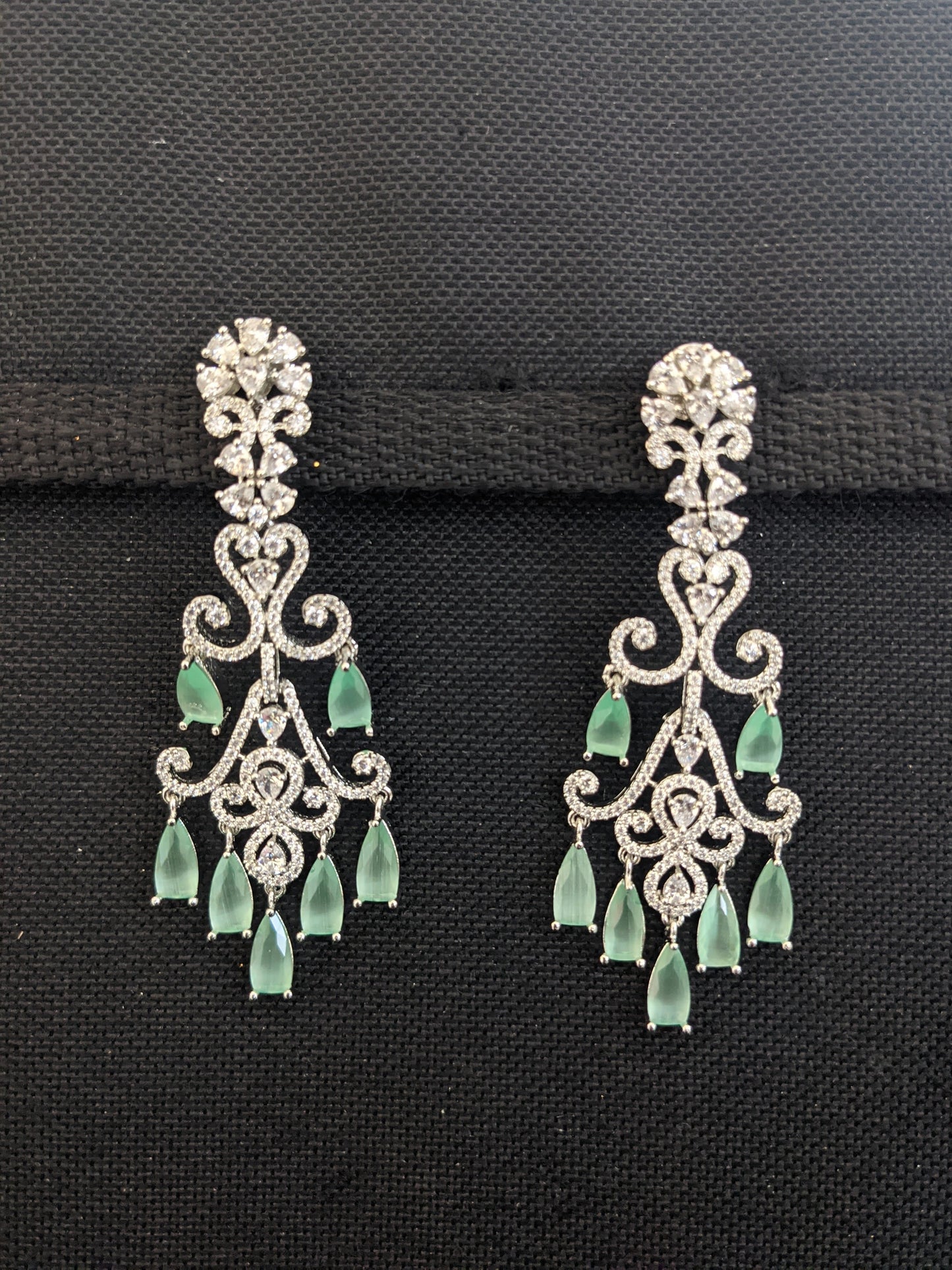 Grand CZ stone Designer Dangle earrings