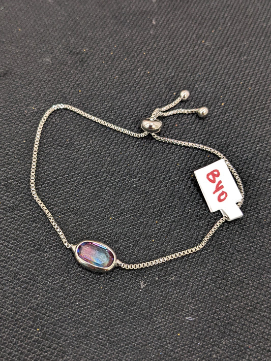 Dual color resin stone Adjustable Bracelet