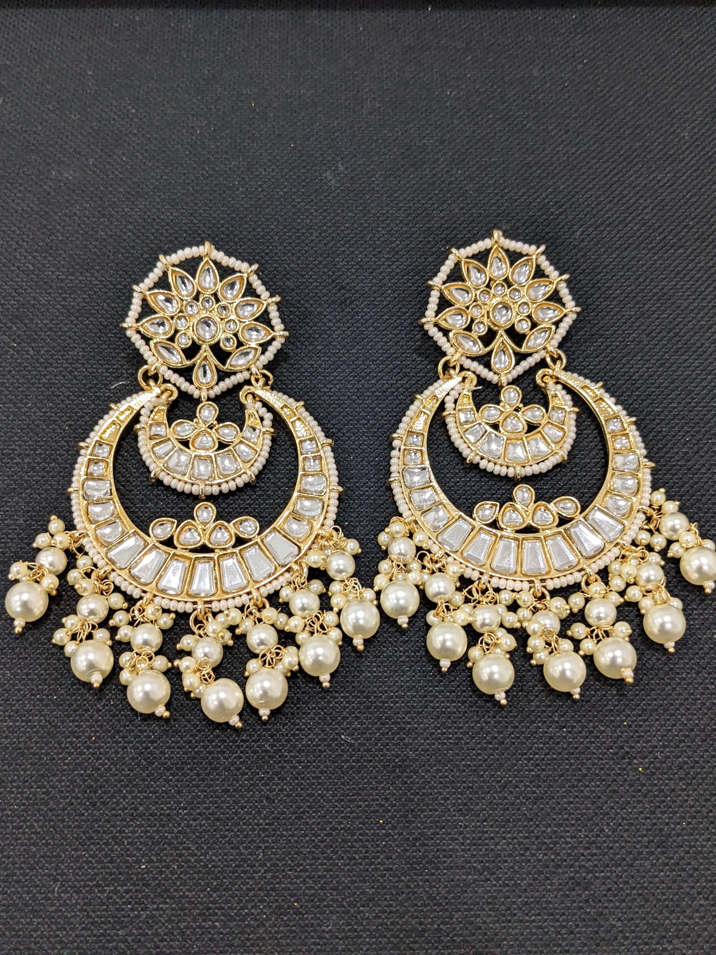 Kundan Maang Tikka and Stud Earrings Combo - Design 6