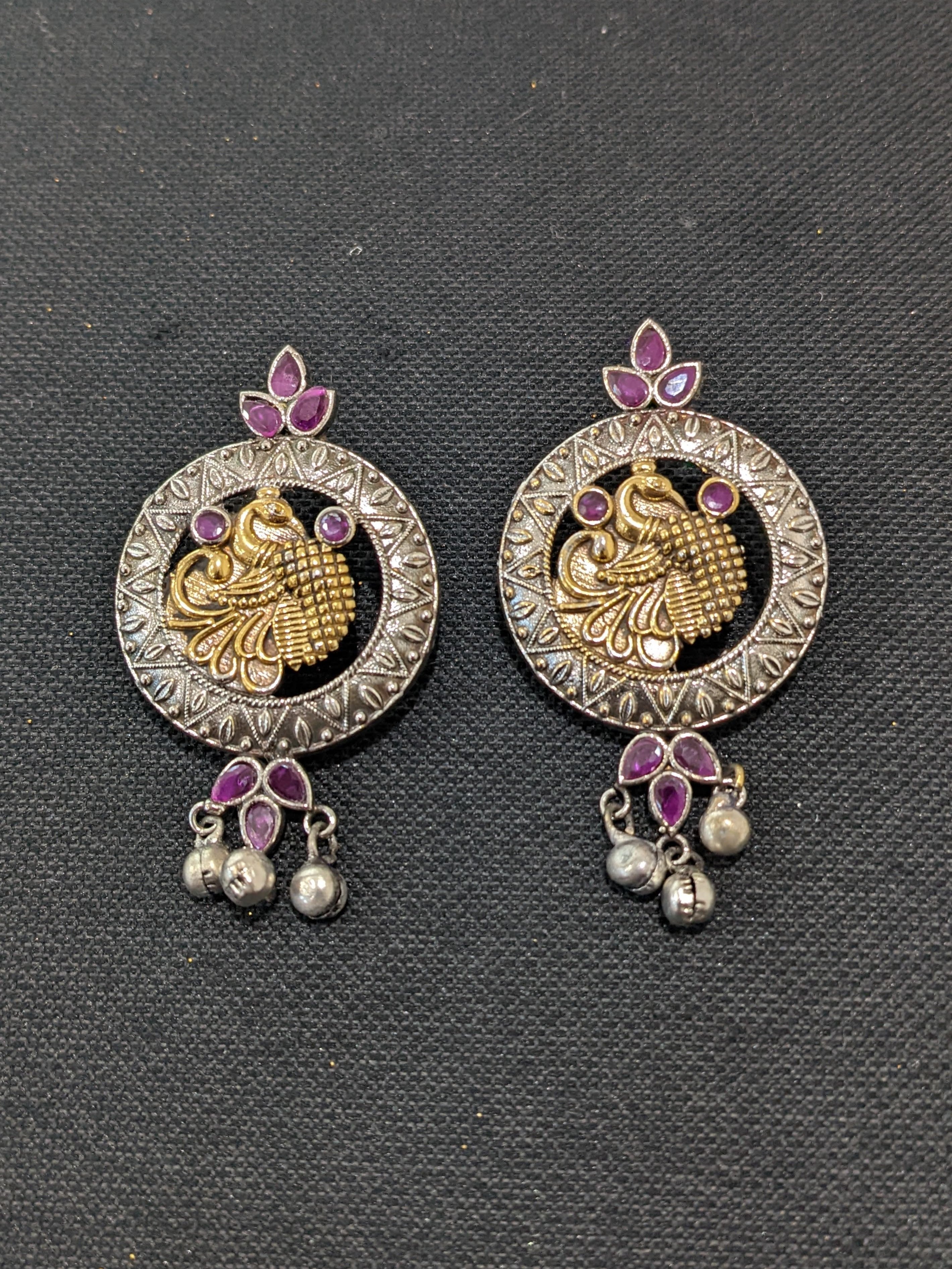 B6 Birch oval silver earring | JudithBarker Jewelry