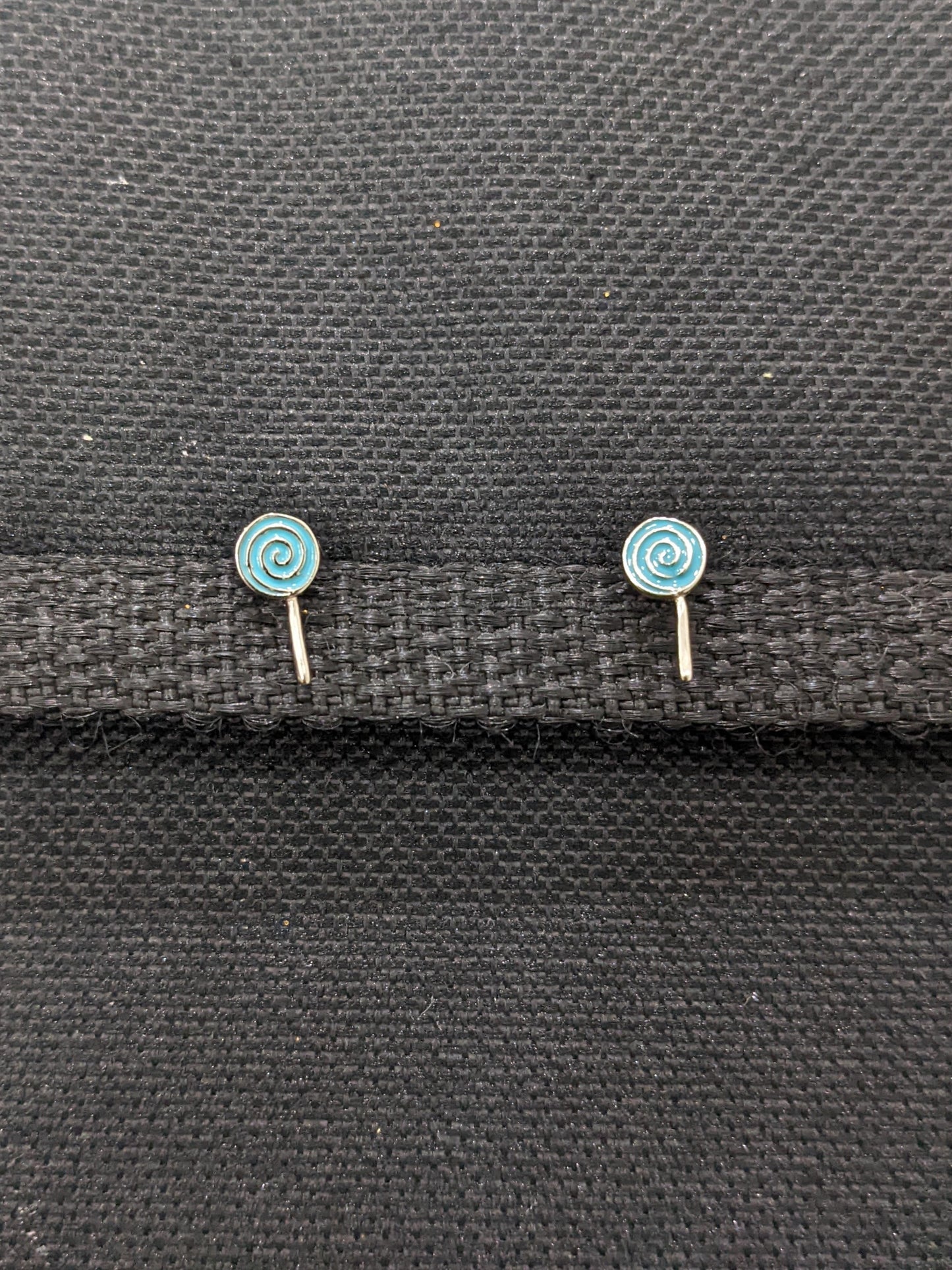Lollipop design Sterling silver Tiny Earrings
