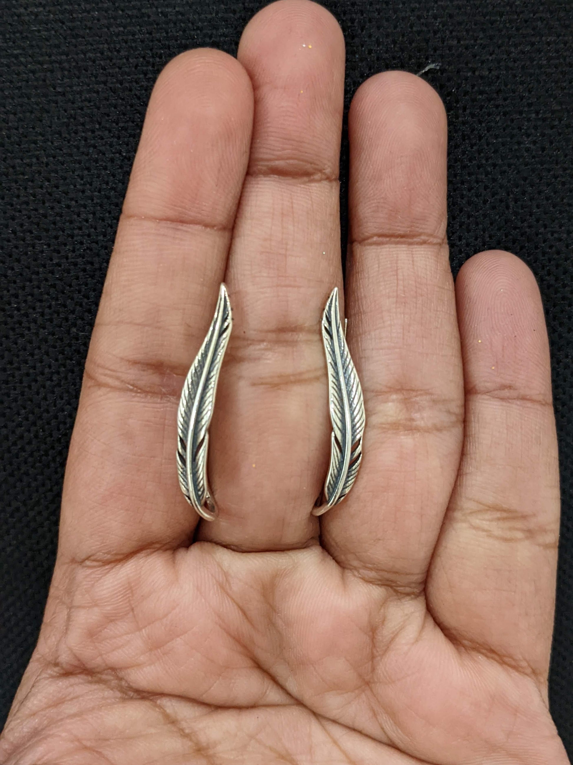 Sterling silver vintage leaf Earrings - Simpliful