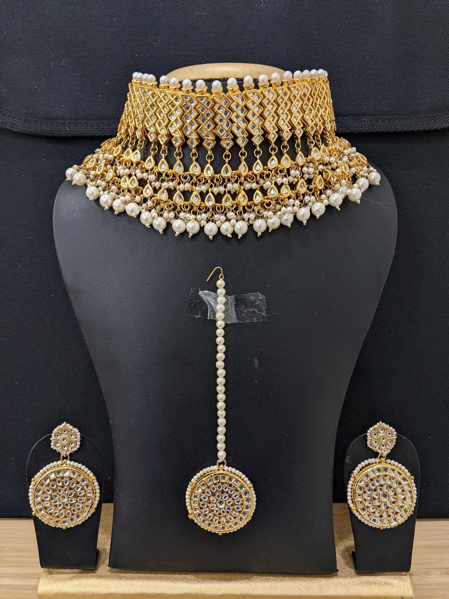 Celebrity design Kundan Choker necklace Combo Set